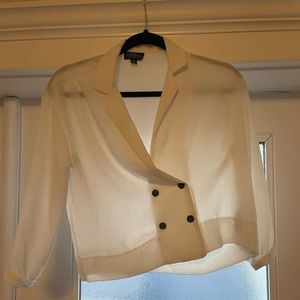 Topshop white blouse
